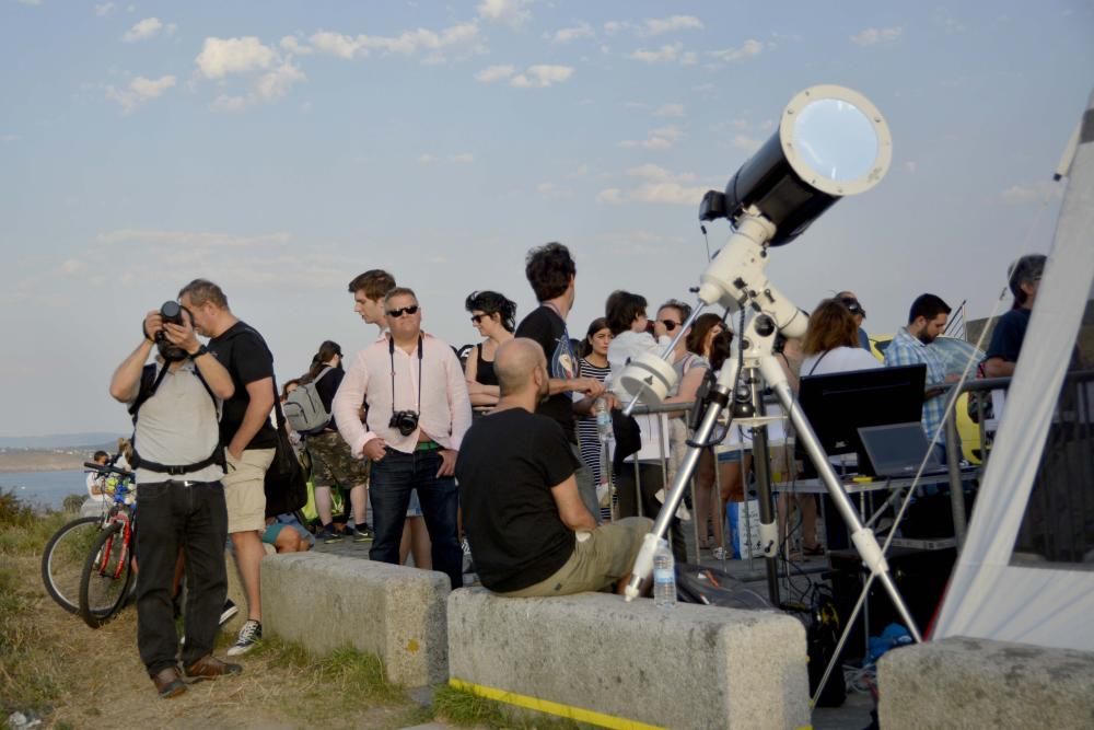 Observación del eclipse de sol en A Coruña