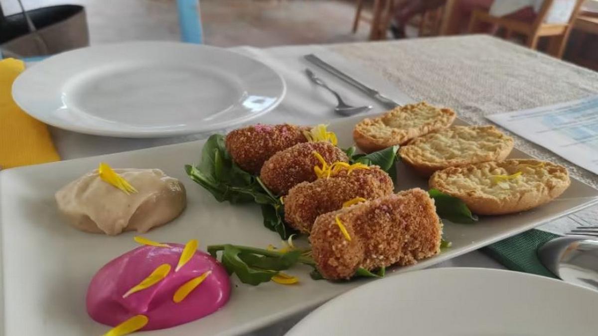 Imagen de uno de los platos que ofrece el restaurante 'El Invernadero', en Puerto del Rosario, Fuerteventura.