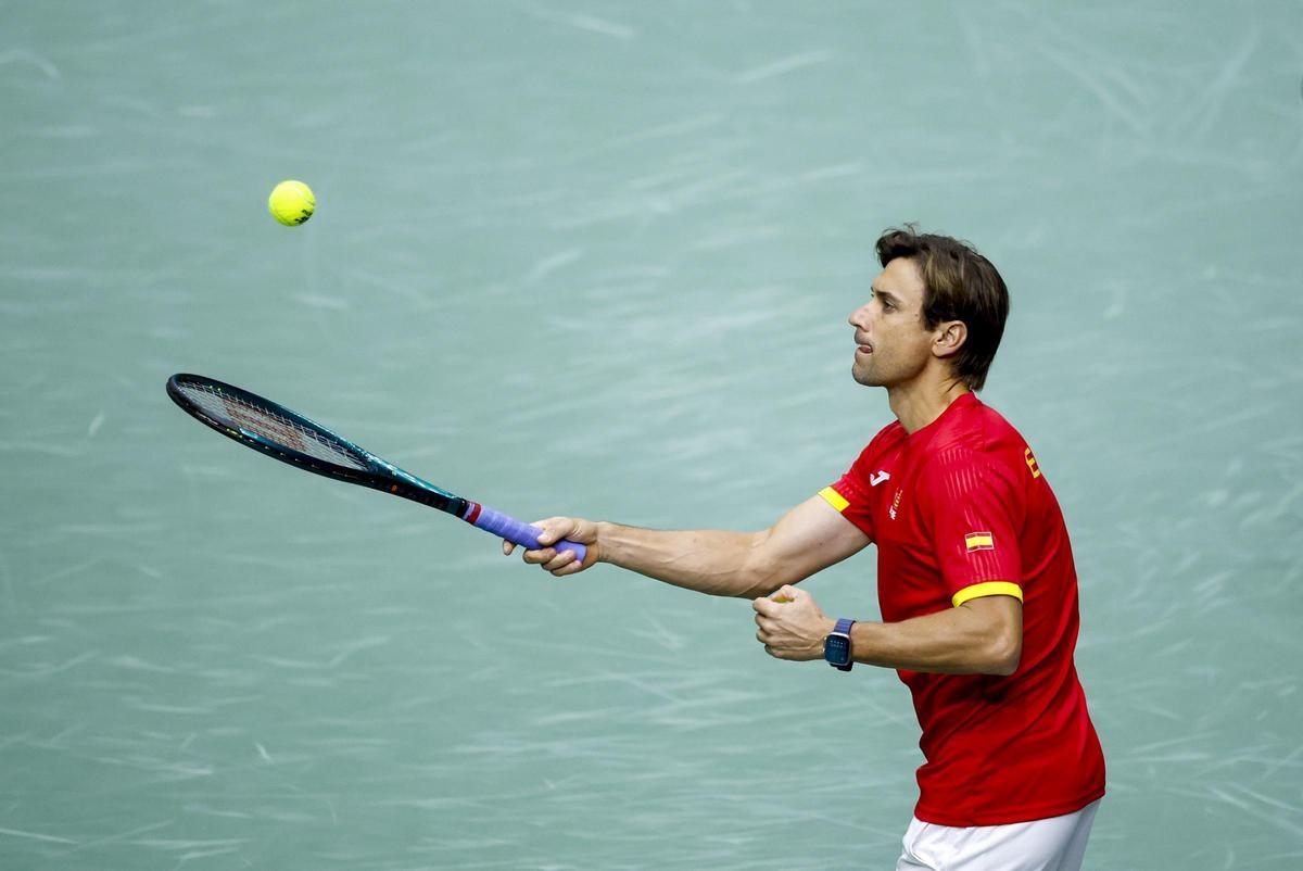 El capitán del equipo español de la Copa Davis, David Ferrer.