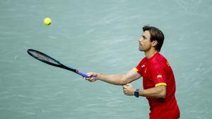 Entrenamiento de la selección española de Copa Davis