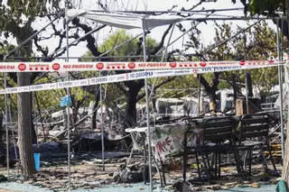 Incendio en un camping de El Vendrell (Tarragona)