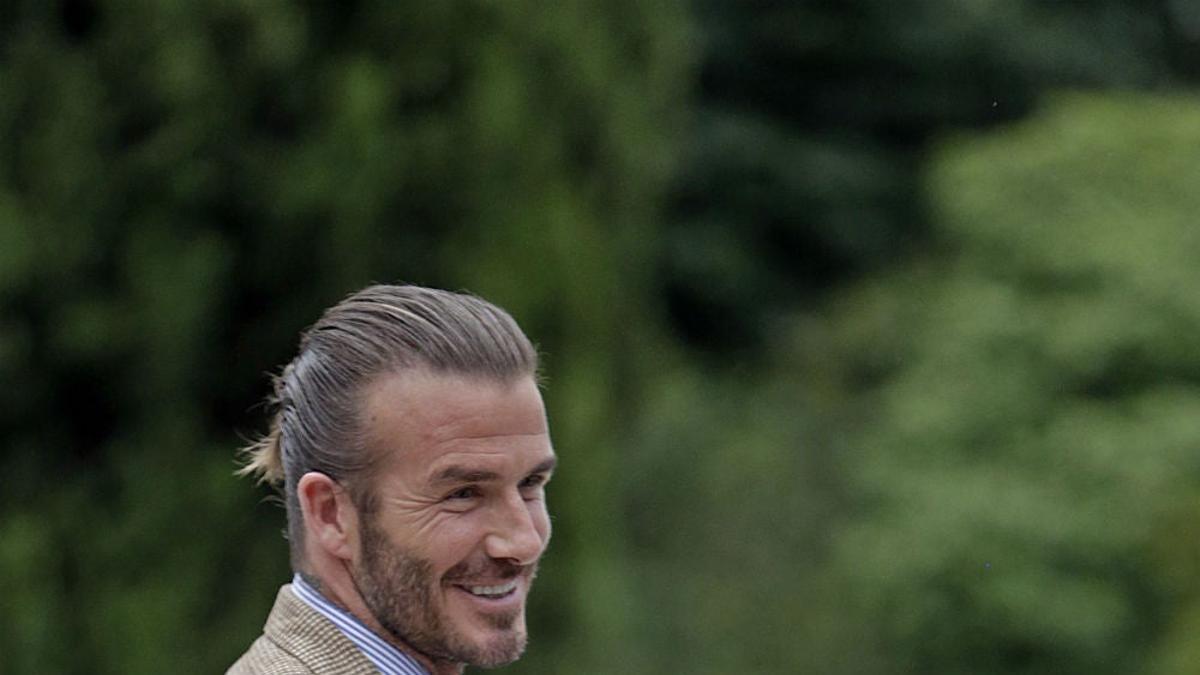 David Beckham sonriente en Madrid