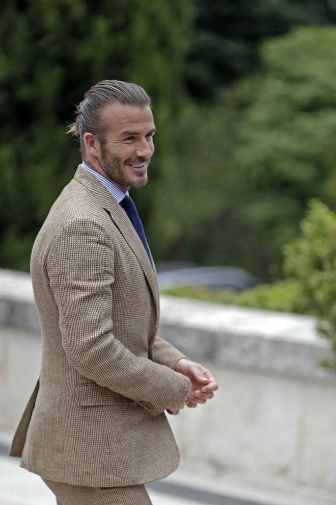 David Beckham sonriente en Madrid
