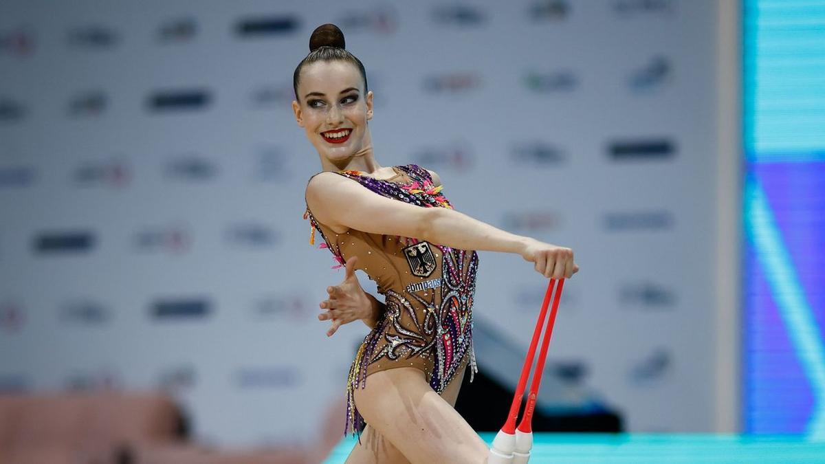 La gimnasta Darja Varfolomeev, actual campeona del mundo