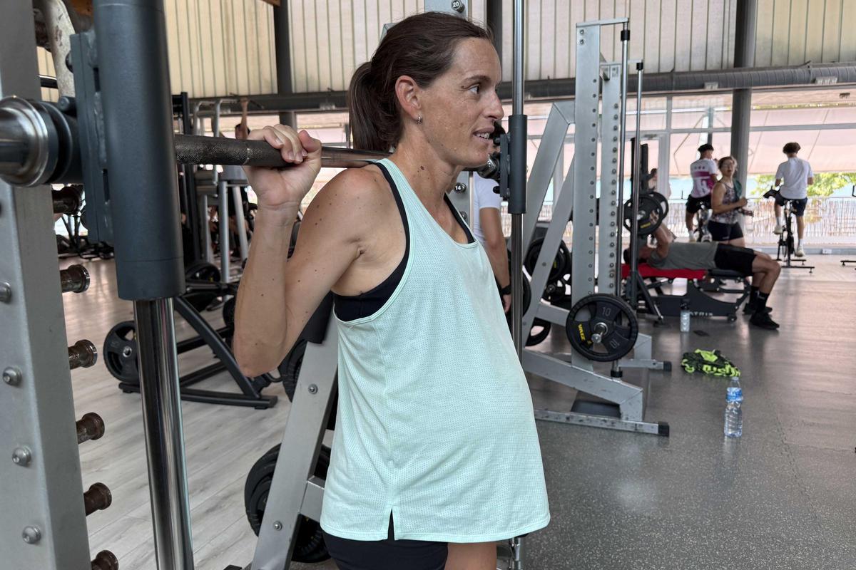 Esther Guerrero entrenant a Banyoles