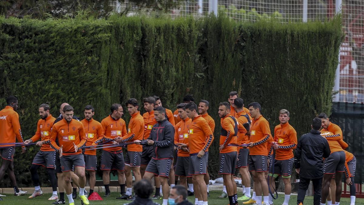 Entrenamiento reciente del Elche CF en el Díez Iborra