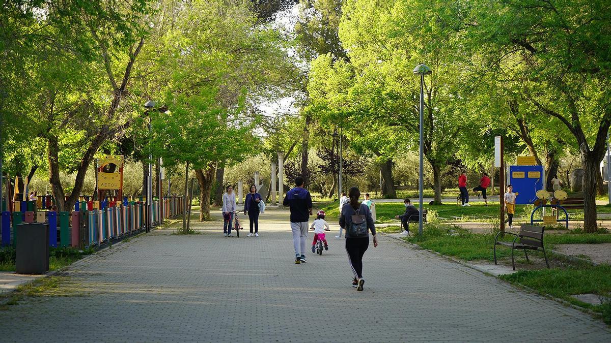 Imagen del parque Tierno Galván de Montilla.