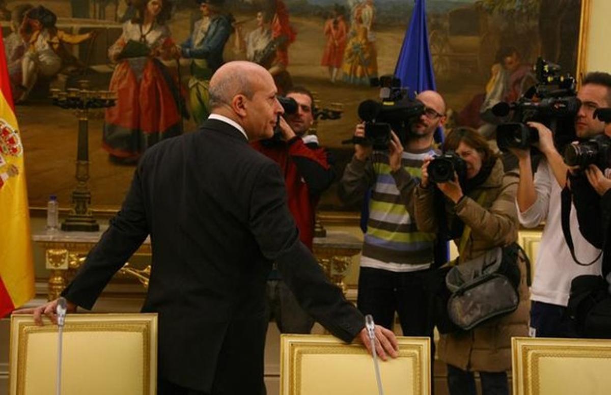 José Ignacio Wert, abans de la reunió amb els consellers autonòmics d’Educació.