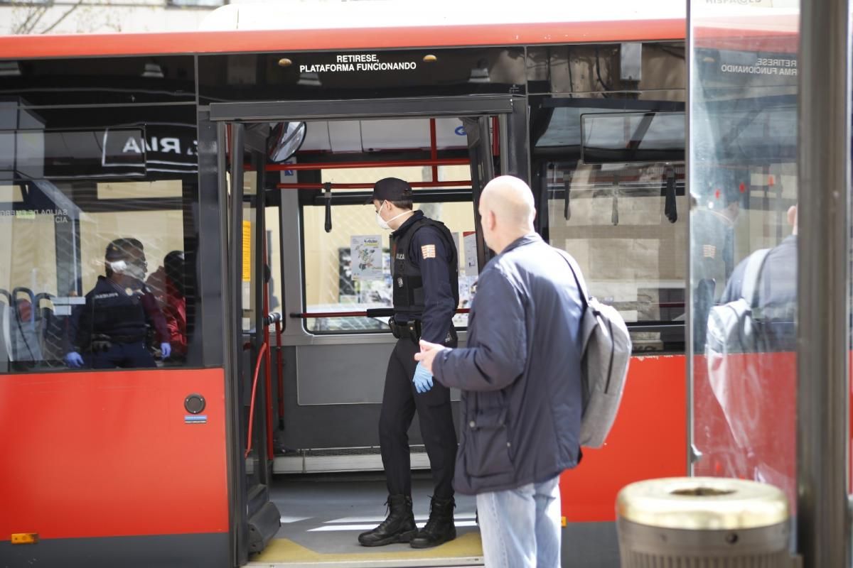 Control policial en Zaragoza por el coronavirus