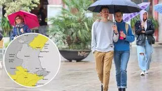 La lluvia obliga a la Aemet a activar los avisos por fuertes precipitaciones con tormenta en la C. Valenciana: las zonas más afectadas y cuándo llegará lo peor