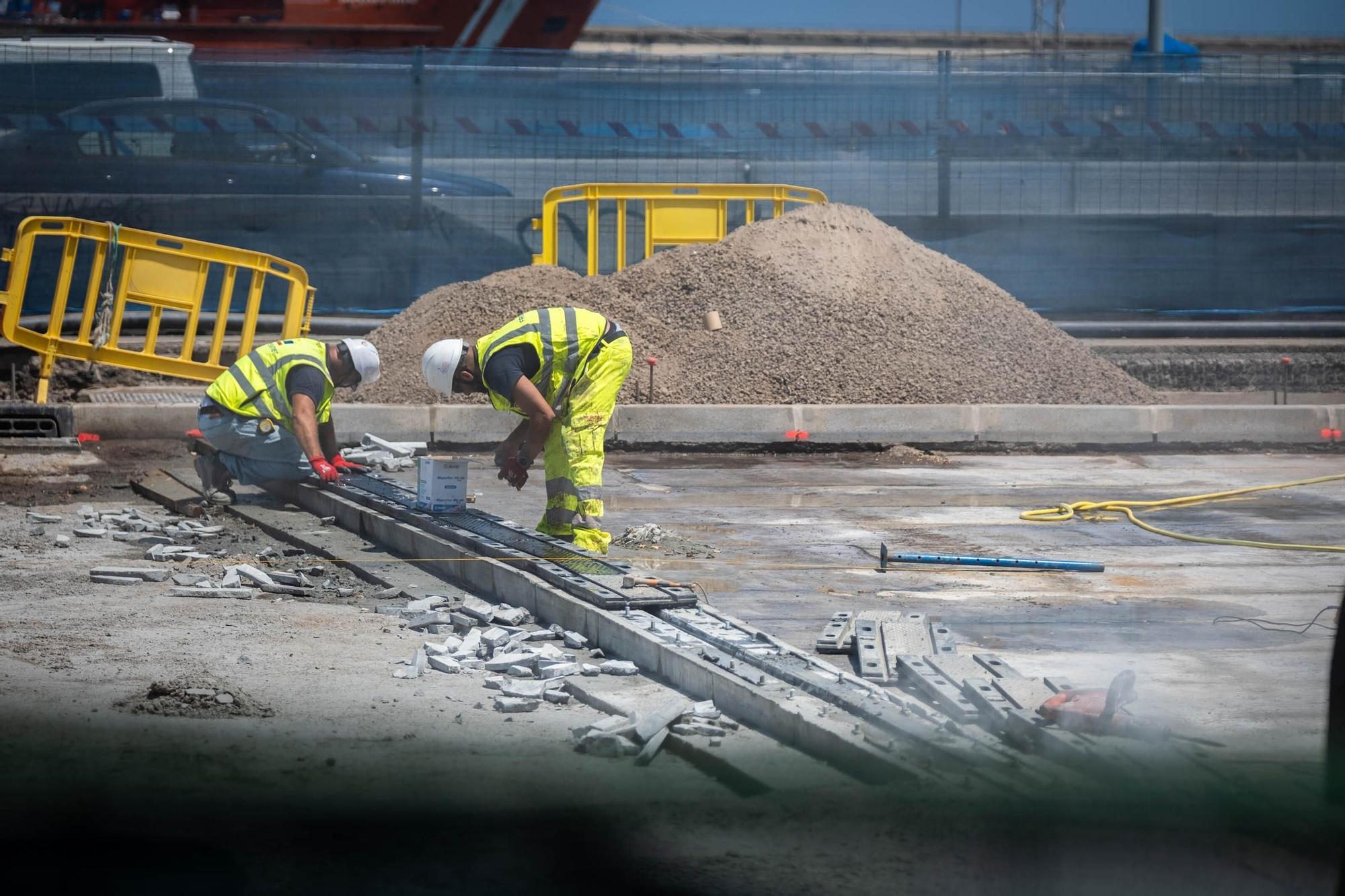 Obras en la avenida Marítima de Santa Cruz de Tenerife