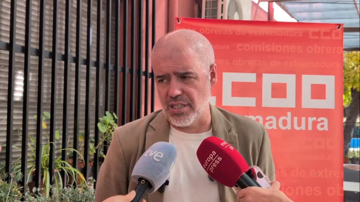 Vídeo | Unai Sordo (CCOO) reclama desde Extremadura la regulación de las horas extraordinarias