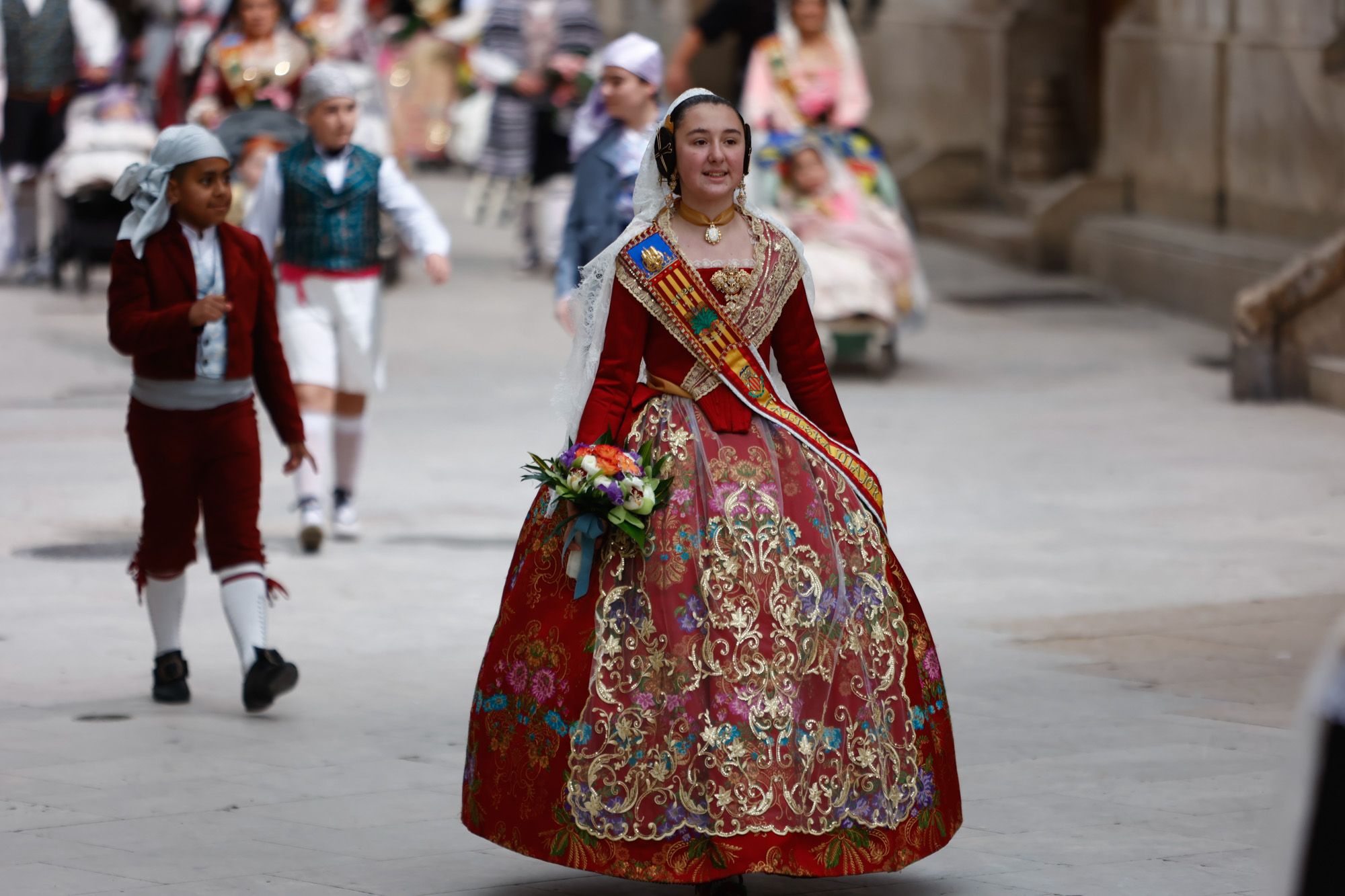 Falleras Mayores en la Ofrenda 2025. Día 17 (1/4)