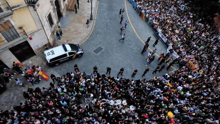 Manifestación en Palma contra la represión en Cataluña.