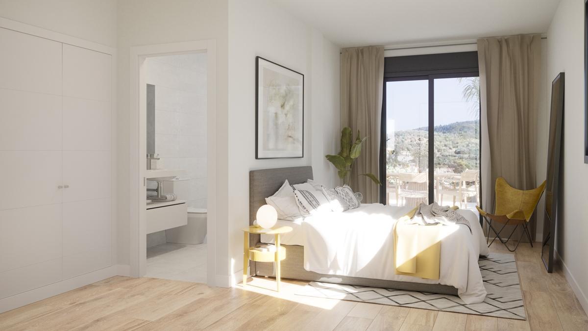Dormitorio principal de Patriarca Homes.