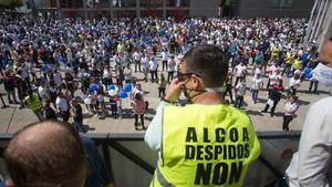 Uns 5.000 veïns i empleats d’Alcoa es concentren a Lugo