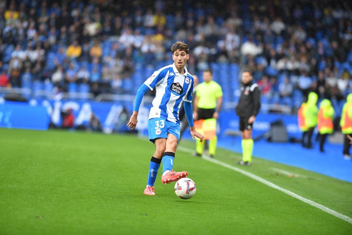 Rafa Obrador, en un partido en Riazor la temporada pasada.