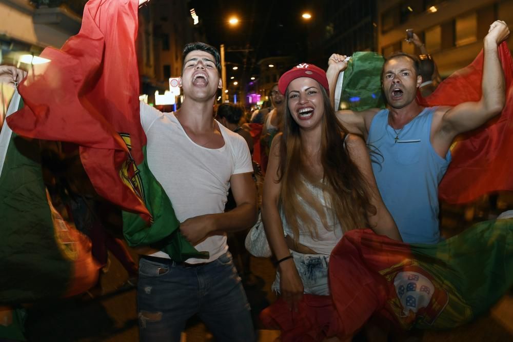 Euforia de la afición de Portugal por la Eurocopa