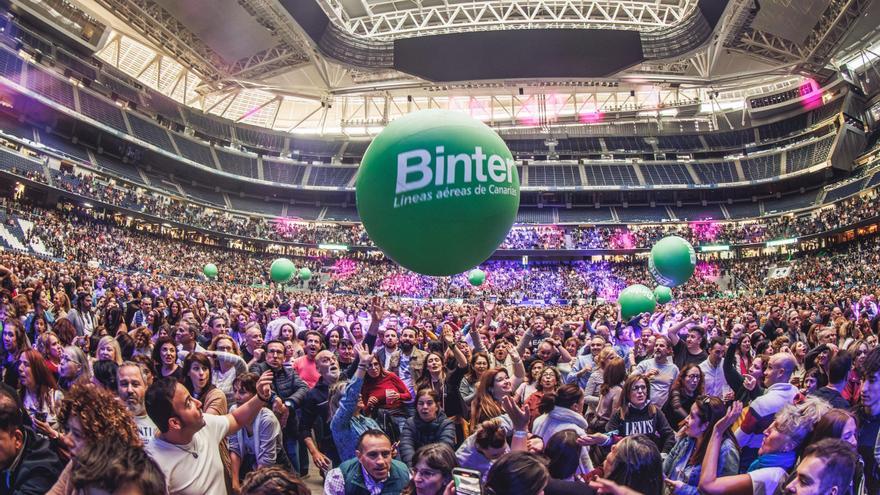 Binter llena de música y color verde el Santiago Bernabéu de Madrid