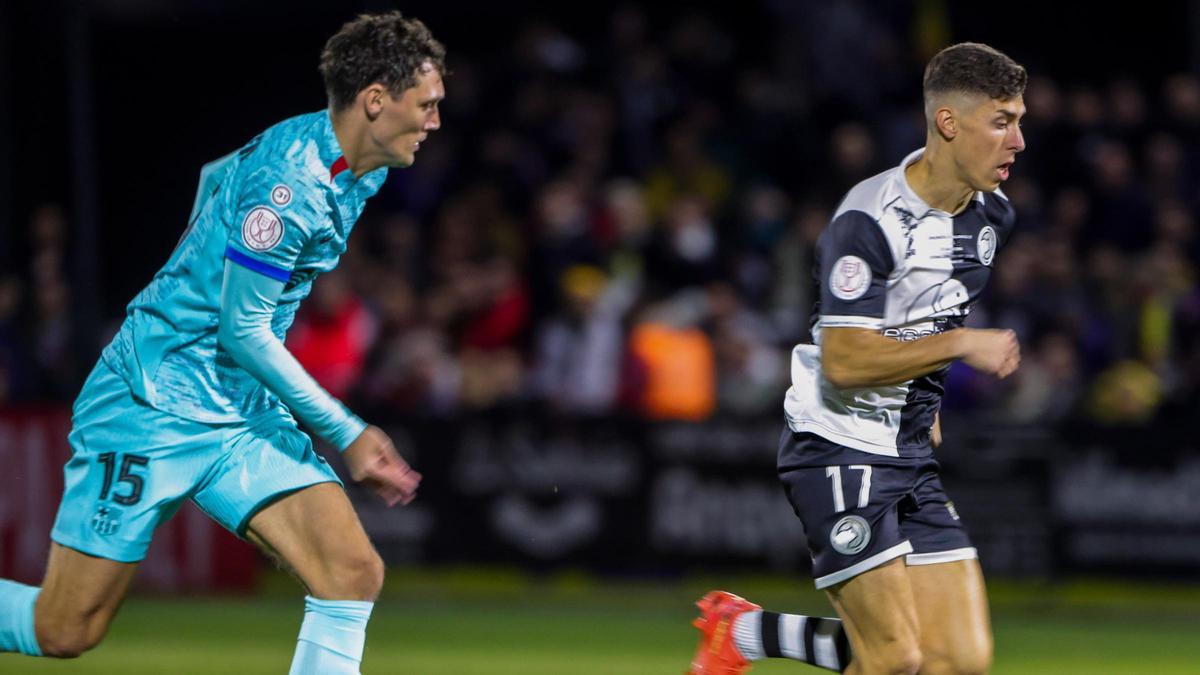 Andreas Christensen, durante el Unionistas-Barcelona