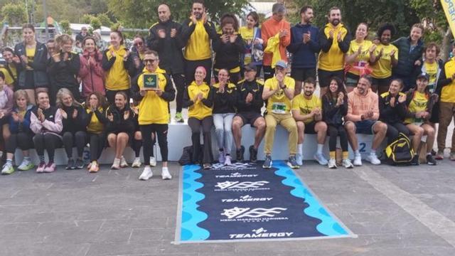Los ganadores de la Media Maratón Marinera de Luanco.  | GOZONDEPORTIVO