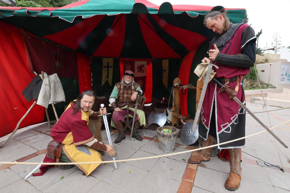 Lluvia y viento en la jornada del sábado en la Ibiza Medieval