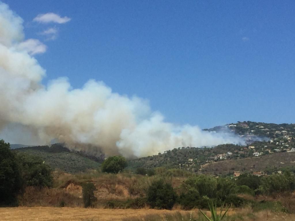 Incendi forestal a Castell d'Aro