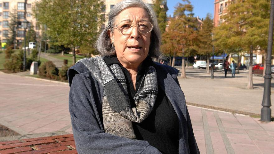 Lola Mateos, en una foto tomada en el campus del Milán en el año de su jubilación. lne