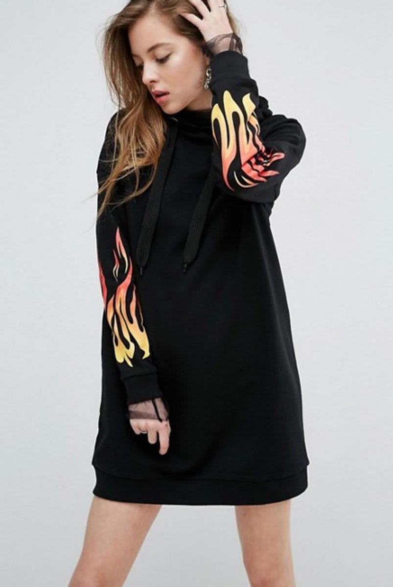 Vestido Black Flame de Asos