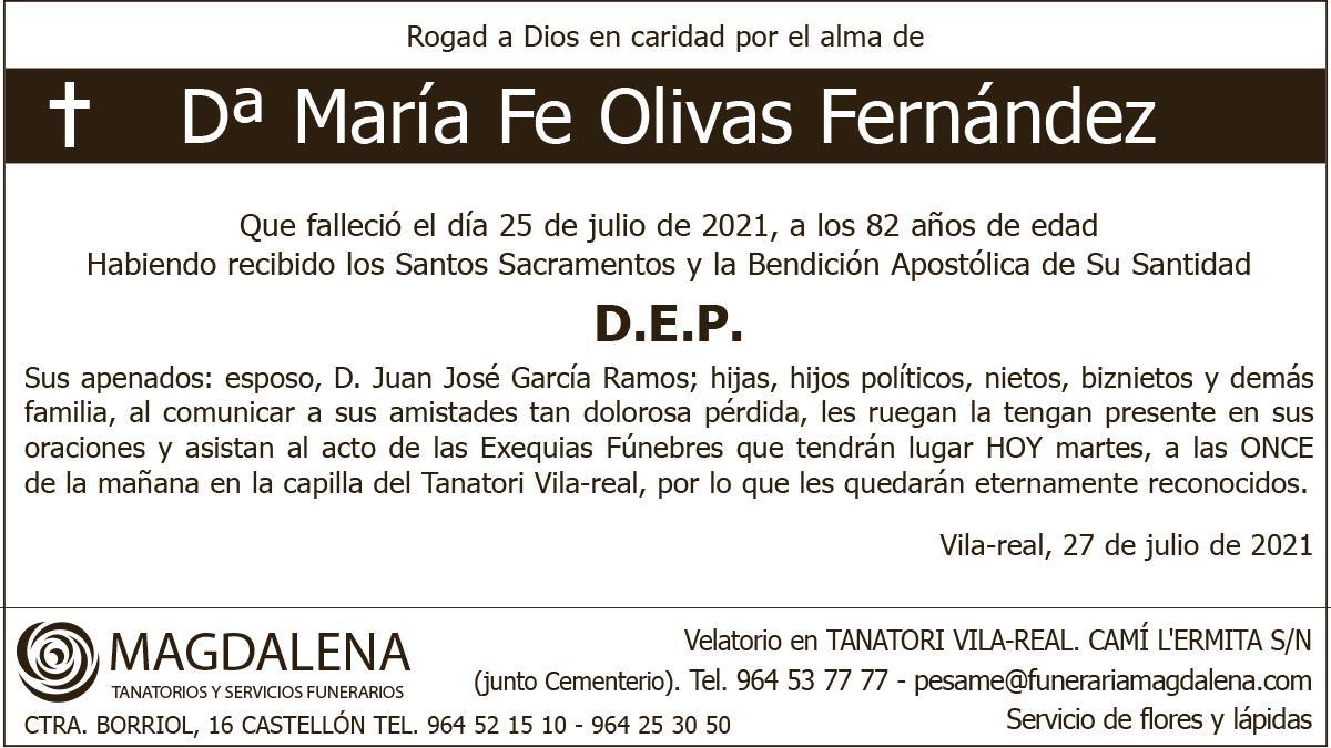 Dª María Fe Olivas Fernández