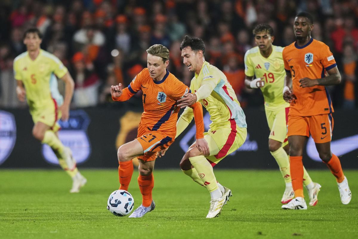 Frenkie de Jong cuajó un notable partido contra Países Bajos