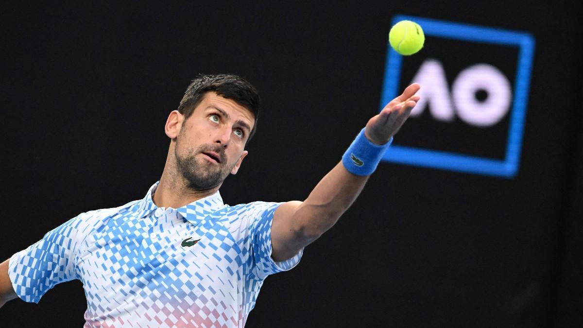 Djokovic, durante el partido ante Rublev