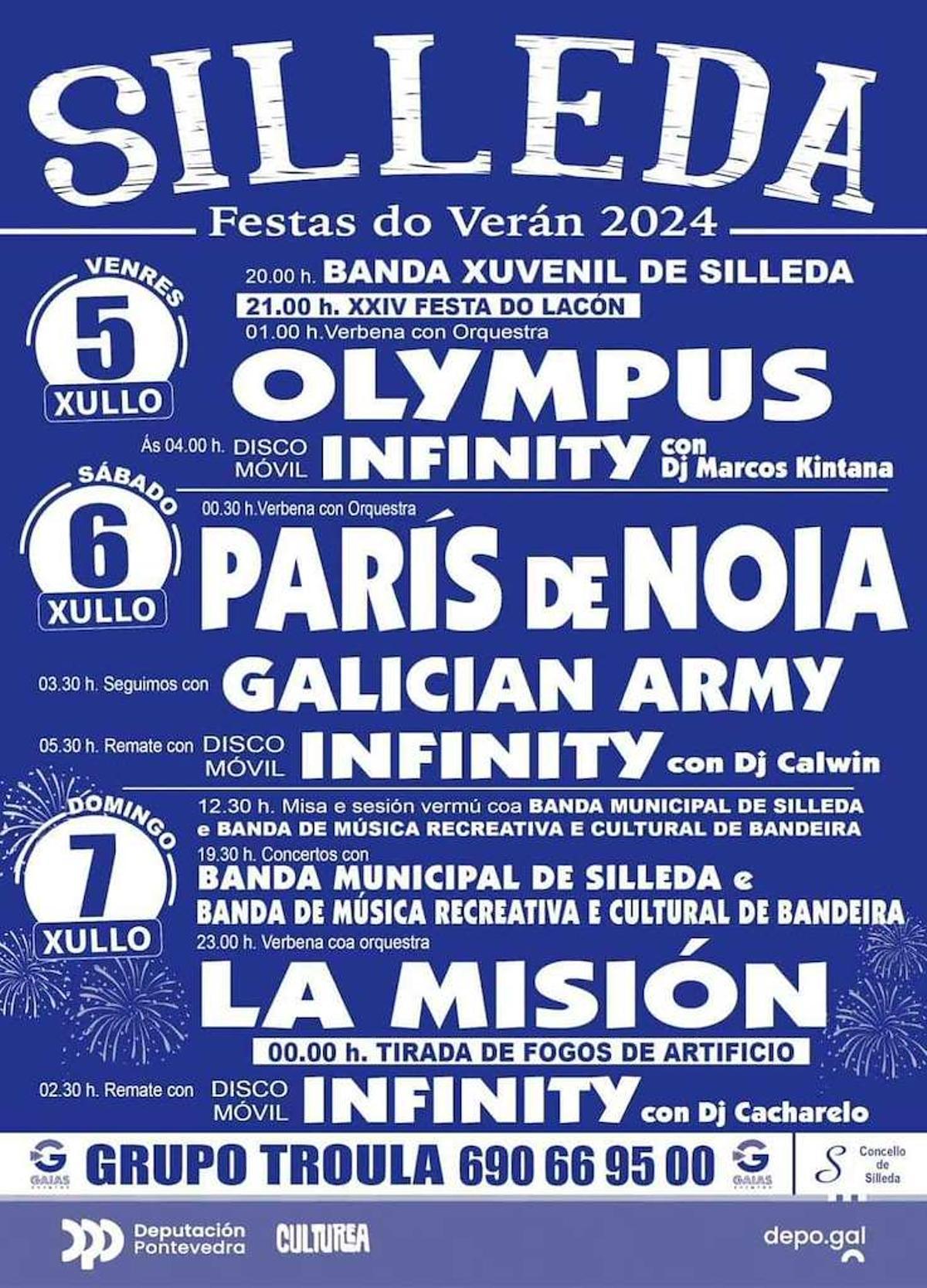 Cartel de la Festa do Lacón y fiestas de Silleda 2024.