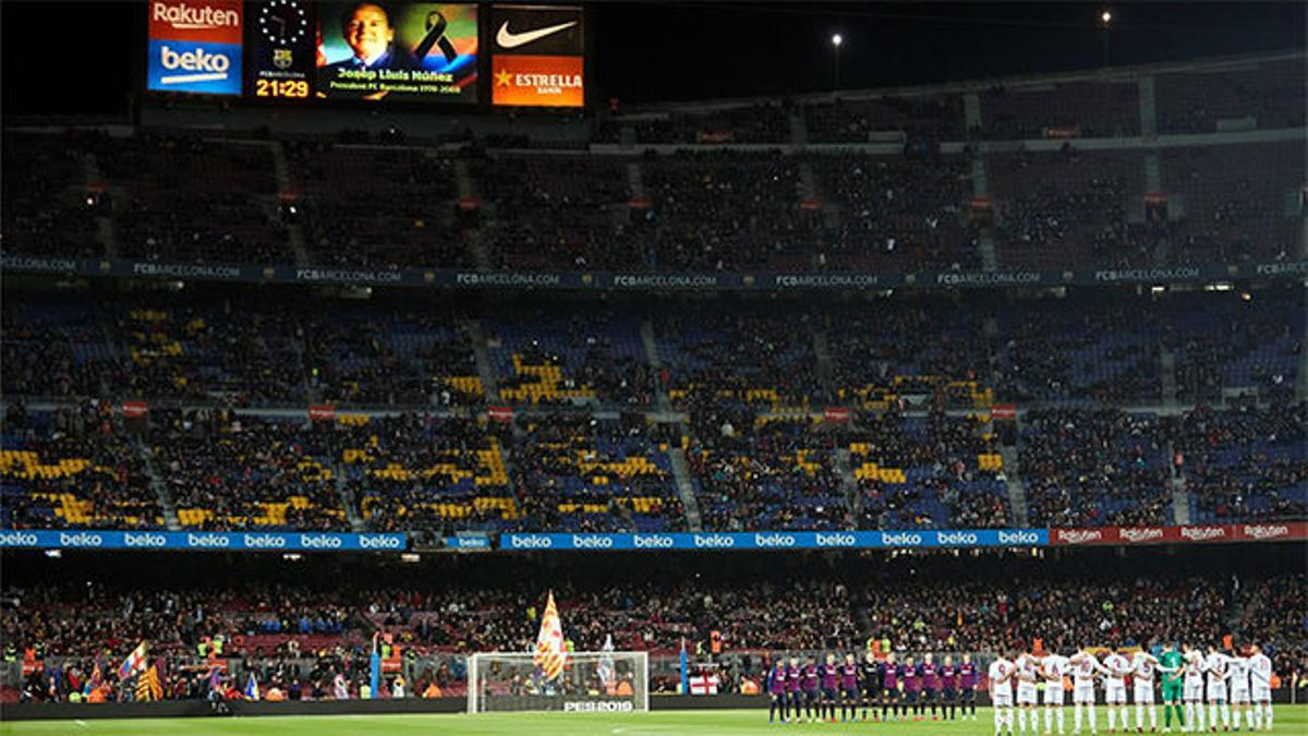 El homenaje del FC Barcelona a Núñez