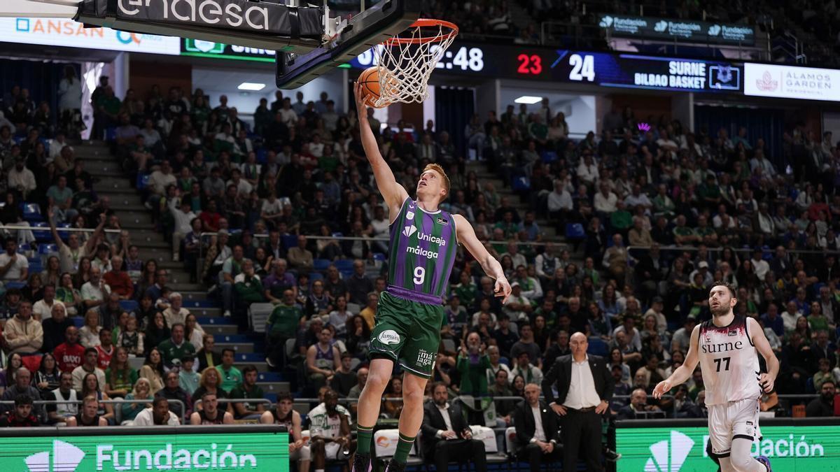 Alberto Díaz jugó contra el Bilbao Basket su partido número 500 con el Unicaja.
