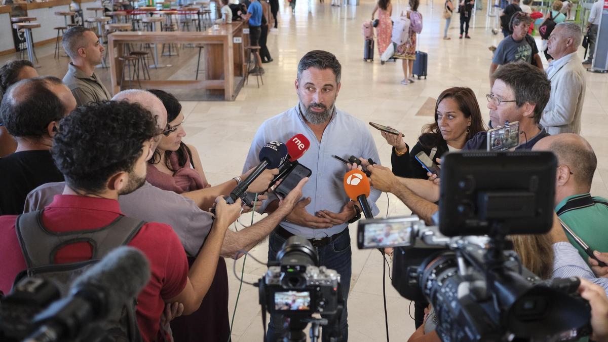 Abascal, durante su comparecencia en El Hierro
