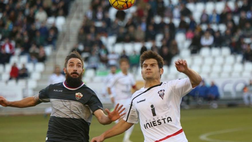 Cifu, ayer, durante el partido Albacete-Elche