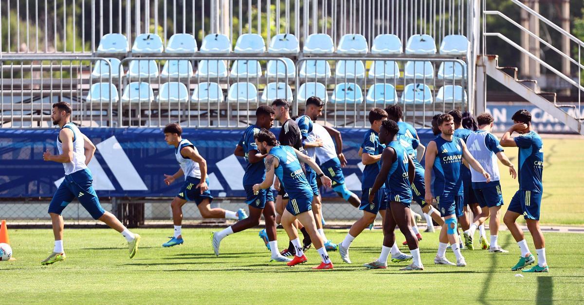 Un momento del entrenamiento de este sábado en la Ciudad Deportiva.
