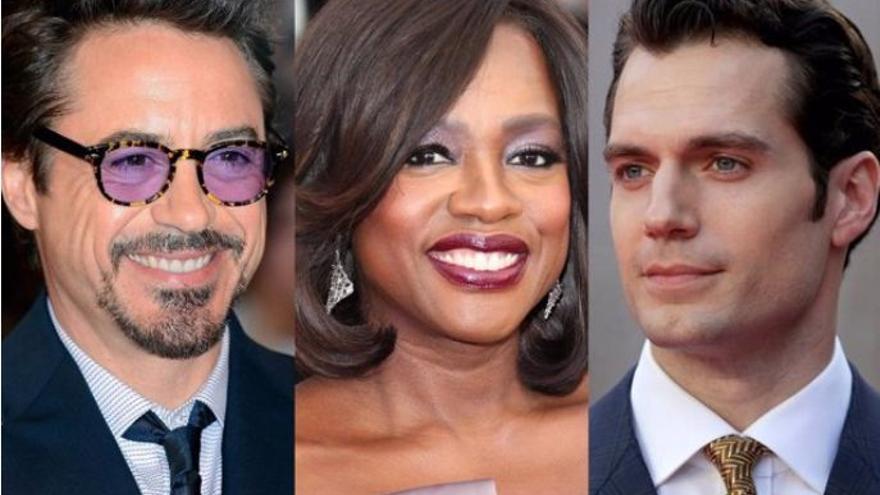 Robert Downey Jr., Viola Davis y Henry Cavill.