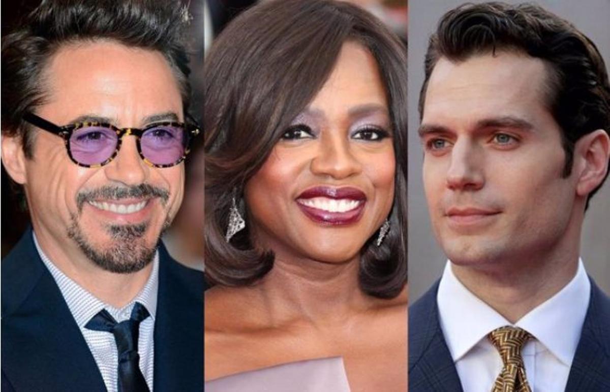 Robert Downey Jr., Viola Davis y Henry Cavill.