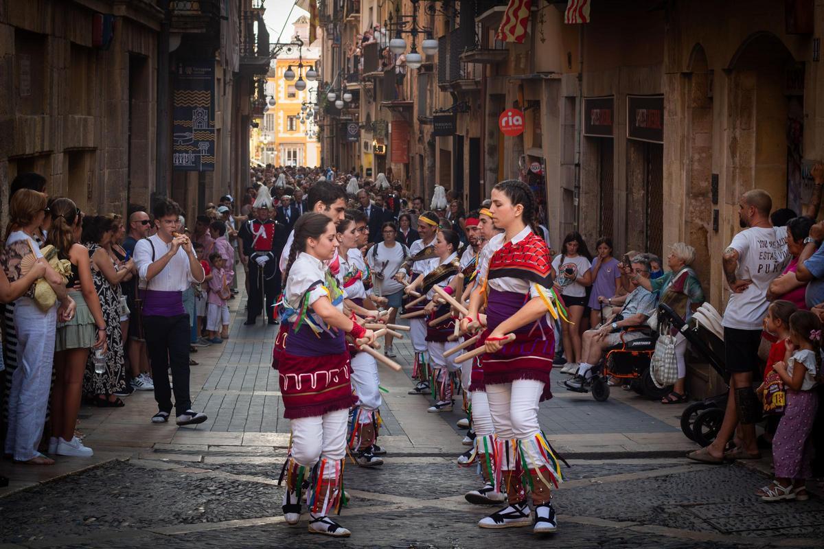 Moment de la Professó de Sant Magí, aquest dilluns.