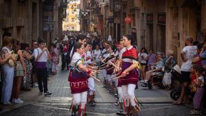 Moment de la Professó de Sant Magí, aquest dilluns.