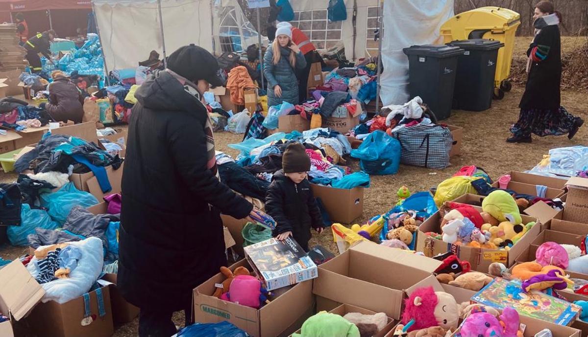 Refugiados en Dorohusk (Polonia).