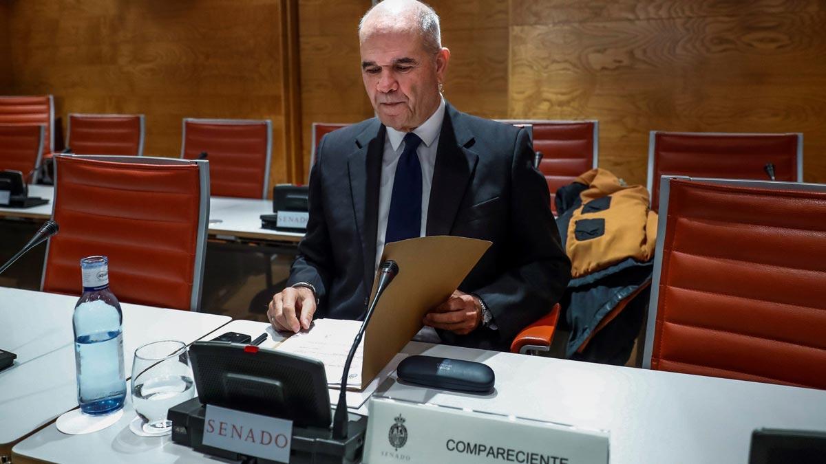 Comparecencia de Manuel Chaves en el Senado, en la comisión que investiga la financiación de los partidos.