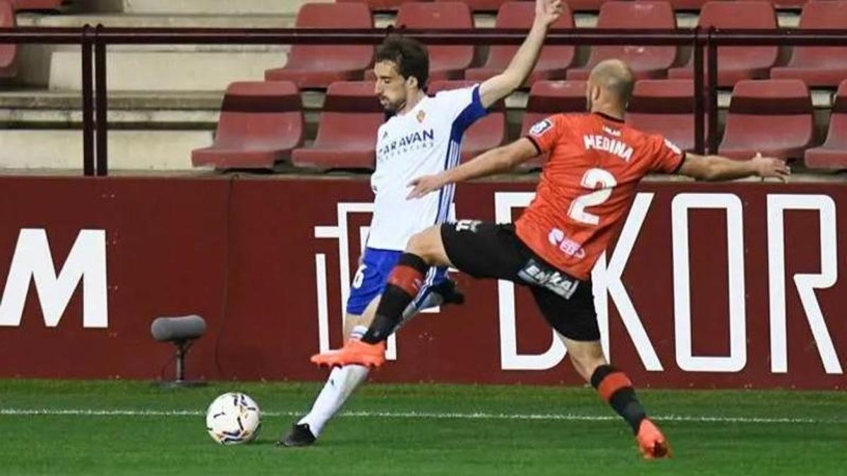 Imagen del UD Logroñés-Real Zaragoza (1-1) en Las Gaunas en la temporada 2020-21