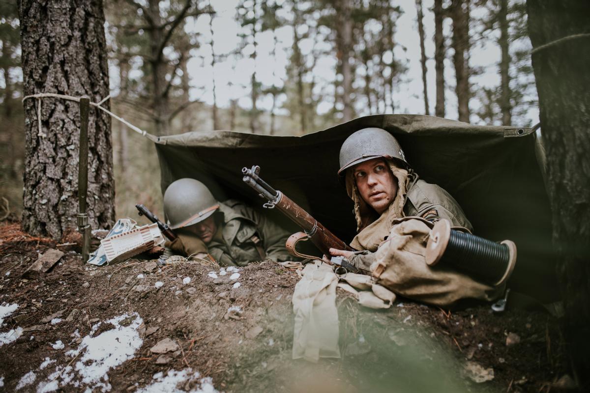 Bastogne, Francia, recreación de la II Guerra Mundial