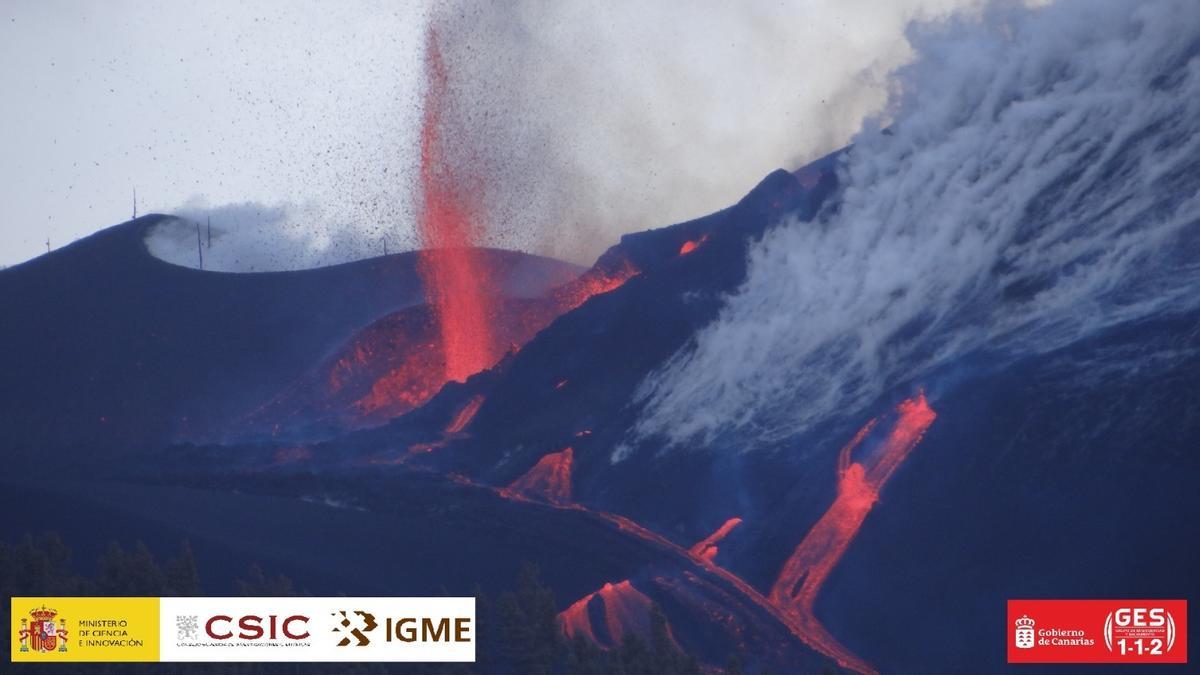 Nuevos centros de emisión del volcán de La Palma