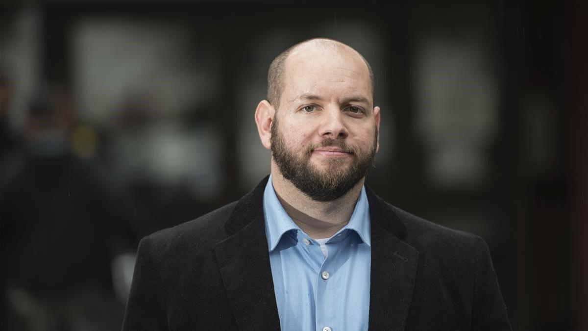 El ultraderechista alemán Stefan Jagsch, en AAltenstadt-Waldsiedlung (Alemania).