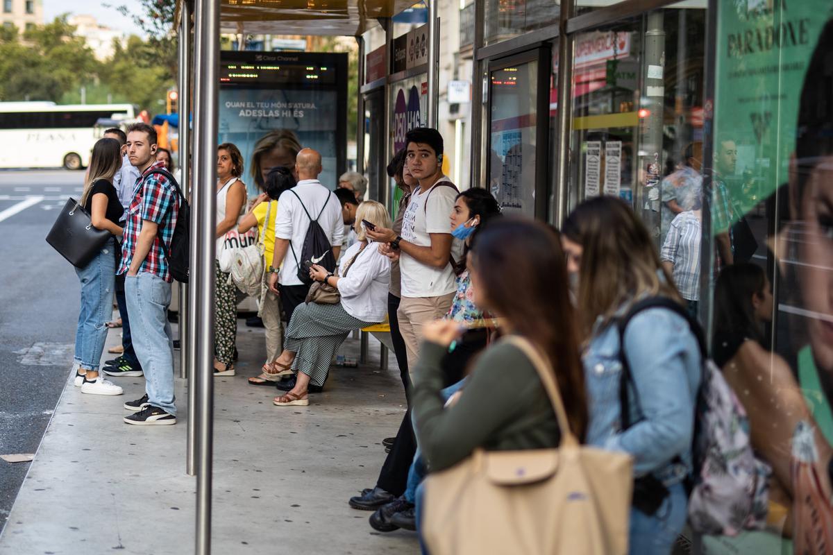 Primer día de huelga de autobuses en Barcelona