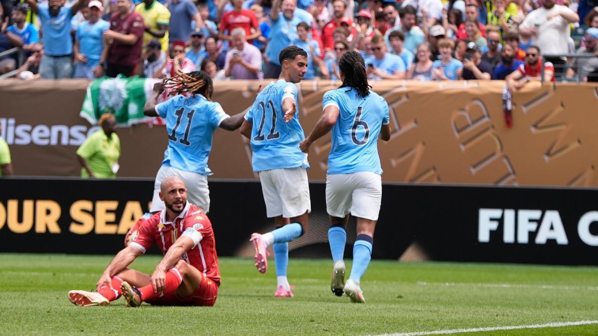 Manchester City, en su victoria de debut contra el Wydad (2-0)